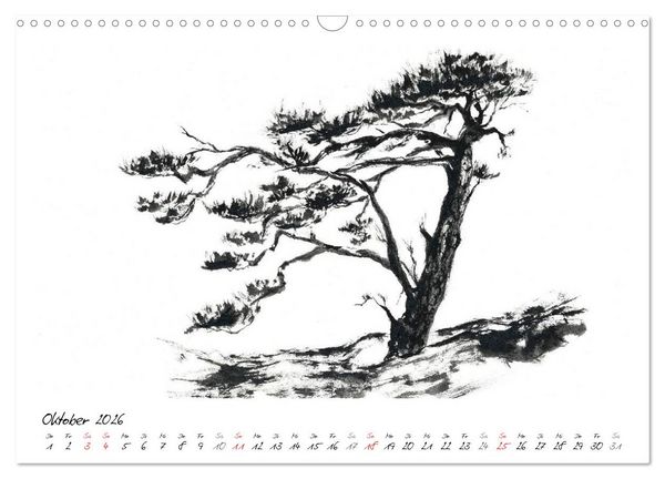 Produktbild: Asiatische Tuschmalerei (Wandkalender 2026 DIN A3 quer), CALVENDO Monatskalender