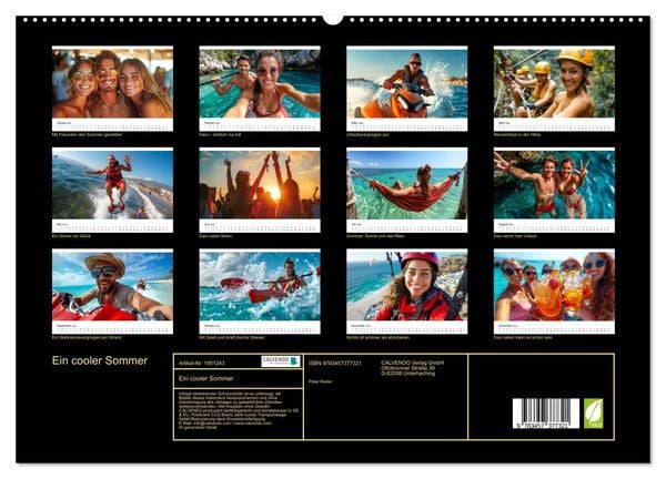Produktbild: Ein cooler Sommer (hochwertiger Premium Wandkalender 2026 DIN A2 quer), Kunstdruck in Hochglanz