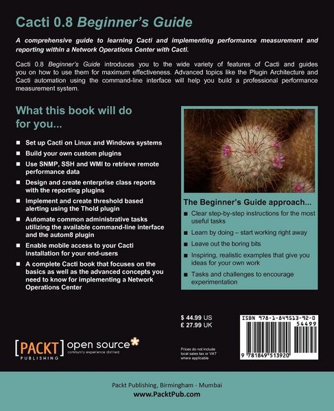 Produktbild: Cacti 0.8 Beginner's Guide