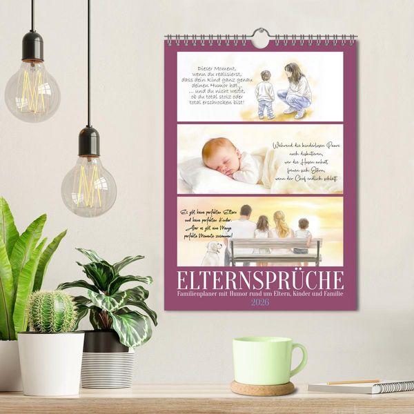 Produktbild: Elternspr&uuml;che Familienplaner (Wandkalender 2026 DIN A4 hoch), CALVENDO Monatskalender