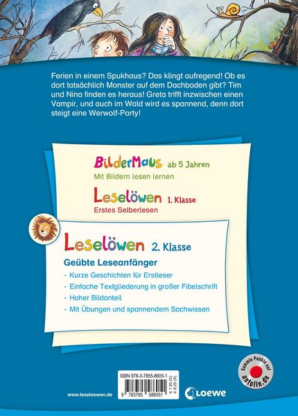 Produktbild: Lesel&ouml;wen 2. Klasse - Gruselgeschichten
