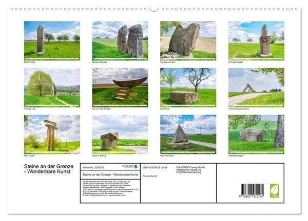 Produktbild: Steine an der Grenze - Wanderbare Kunst (Wandkalender 2026 DIN A2 quer), CALVENDO Monatskalender