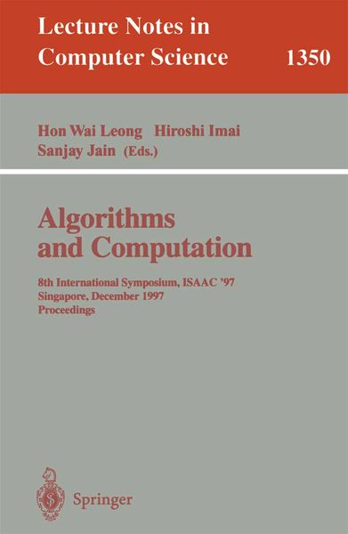 Produktbild: Algorithms and Computation