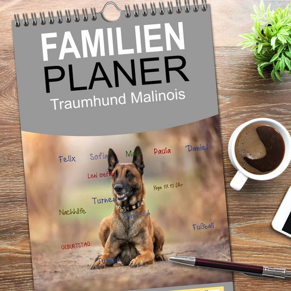 Produktbild: Familienplaner 2026 - Traumhund Malinois mit 5 Spalten (Wandkalender, 21 x 45 cm) CALVENDO