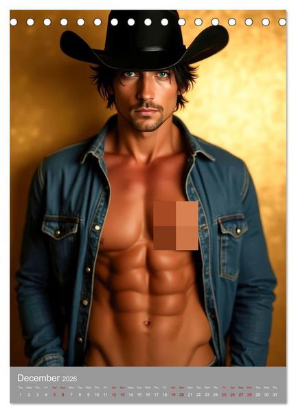 Produktbild: Masculine allure (Desk Calendar 2026 DIN A5 portrait), CALVENDO 12 Month DeskCalendar
