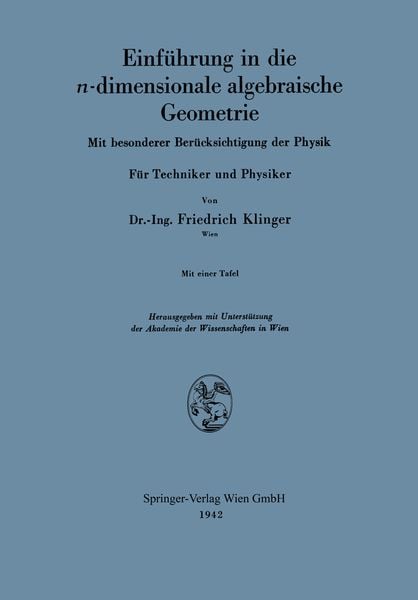 Produktbild: Einf&uuml;hrung in die n-dimensionale algebraische Geometrie