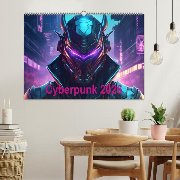 Produktbild: Cyberpunk (Wandkalender 2026 DIN A2 quer), CALVENDO Monatskalender