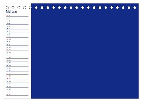 Produktbild: Farbiger Bastelkalender (Tischkalender 2026 DIN A5 quer), CALVENDO Monatskalender