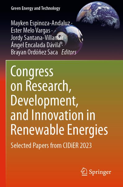 Produktbild: Congress on Research, Development, and Innovation in Renewable Energies