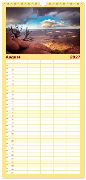 Produktbild: Familienplaner 2027 - Wild, Wide, West mit 5 Spalten (Wandkalender, 21 x 45 cm) CALVENDO