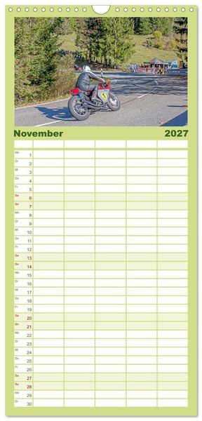 Produktbild: Familienplaner 2027 - Motorr&auml;der am Jochpass mit 5 Spalten (Wandkalender, 21 x 45 cm) CALVENDO