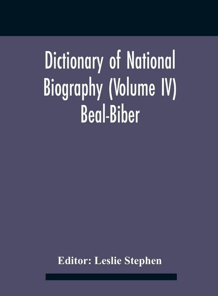 Produktbild: Dictionary Of National Biography (Volume Iv) Beal-Biber