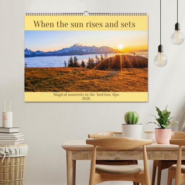 Produktbild: When the sun rises and sets (Wall Calendar 2026 DIN A2 landscape), CALVENDO 12 Month Wall Calendar
