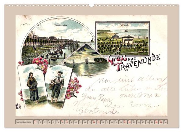 Produktbild: Gru&szlig; aus Travem&uuml;nde (Wandkalender 2026 DIN A2 quer), CALVENDO Monatskalender