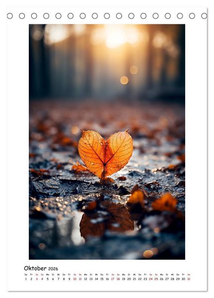 Produktbild: Herzen (Tischkalender 2026 DIN A5 hoch), CALVENDO Monatskalender