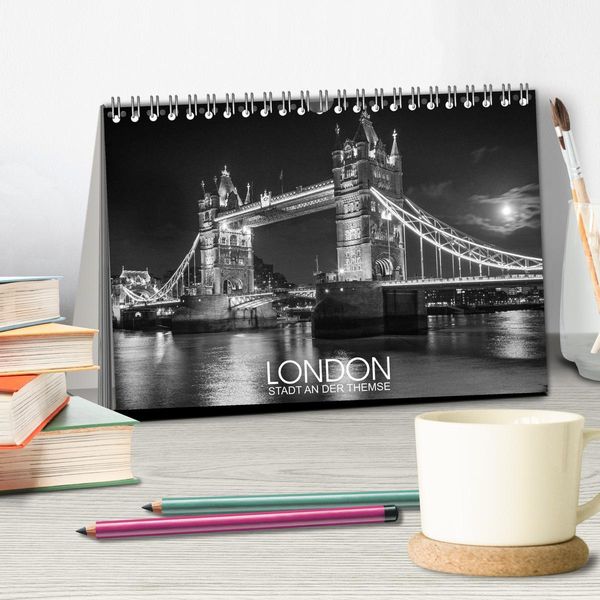Produktbild: London Stadt an der Themse (Tischkalender 2026 DIN A5 quer), CALVENDO Monatskalender