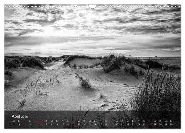 Produktbild: Wangerooge Noir (Wandkalender 2026 DIN A3 quer), CALVENDO Monatskalender