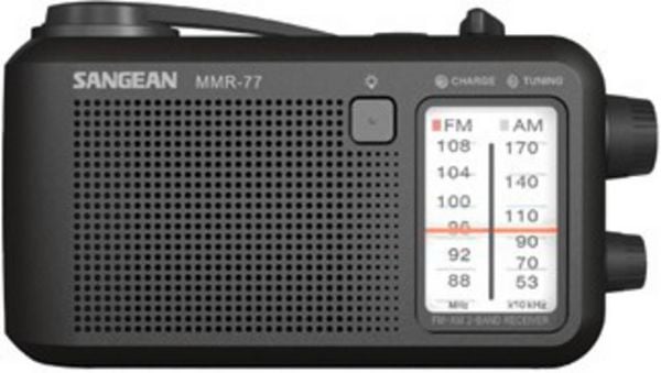 Produktbild: Sangean MMR-77 Outdoorradio UKW, MW Notfallradio Handkurbel, spritzwassergesch&uuml;tzt, Taschenlampe, wiederaufladbar Schwarz