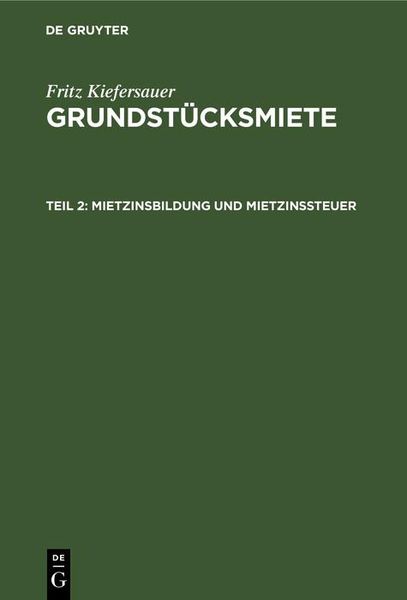 Produktbild: Mietzinsbildung und Mietzinssteuer
