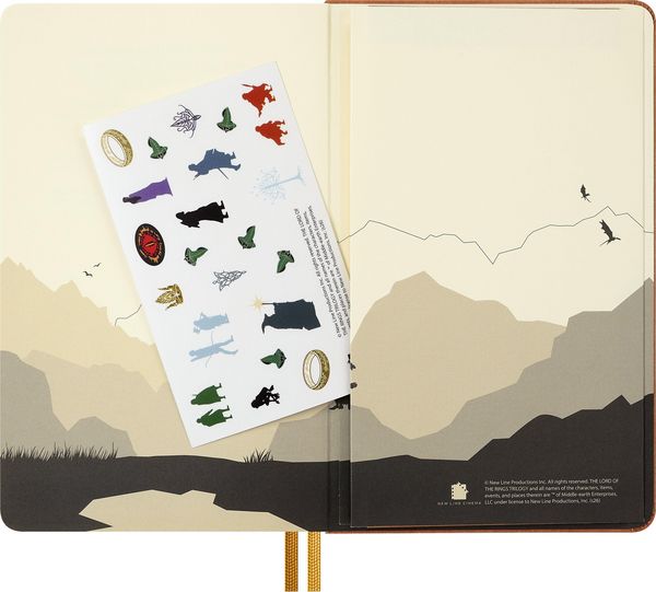 Produktbild: Moleskine Der Herr der Ringe Notizbuch Frodo Sam limitierte Ausgabe, L/A5, liniert, fester Einband
