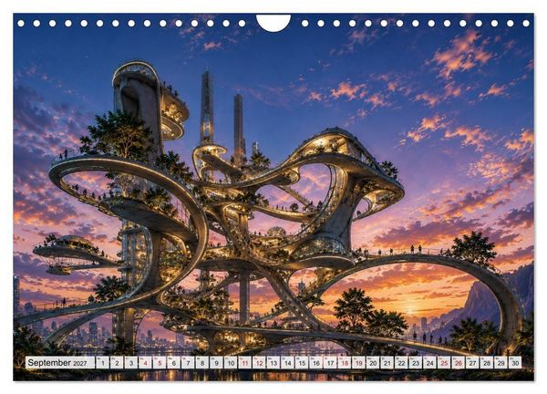 Produktbild: Traumwelten zwischen Zeit und Fantasie (Wandkalender 2027 DIN A4 quer), CALVENDO Monatskalender
