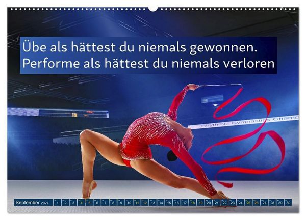Produktbild: St&auml;rker als gestern &ndash; Sportliche Motivation in Bildern und Spr&uuml;chen (hochwertiger Premium Wandkalender 2027 DIN A2 quer), Kunstdruck in Hochglanz