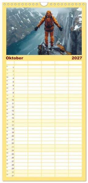 Produktbild: Familienplaner 2027 - Action pur - atemberaubende Hobbys mit 5 Spalten (Wandkalender, 21 x 45 cm) CALVENDO