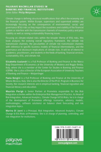 Produktbild: Climate Risk and Financial Intermediaries