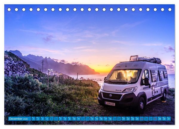 Produktbild: CANARY ISLANDS by CAMPER VAN (Desk Calendar 2026 DIN A5 landscape), CALVENDO 12 Month DeskCalendar