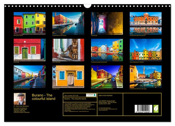 Produktbild: Burano - The colourful island (Wall Calendar 2026 DIN A3 landscape), CALVENDO 12 Month Wall Calendar