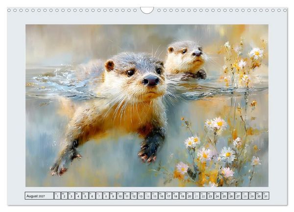 Produktbild: Otter. Verspielte Abenteurer am Wasser (Wandkalender 2027 DIN A3 quer), CALVENDO Monatskalender