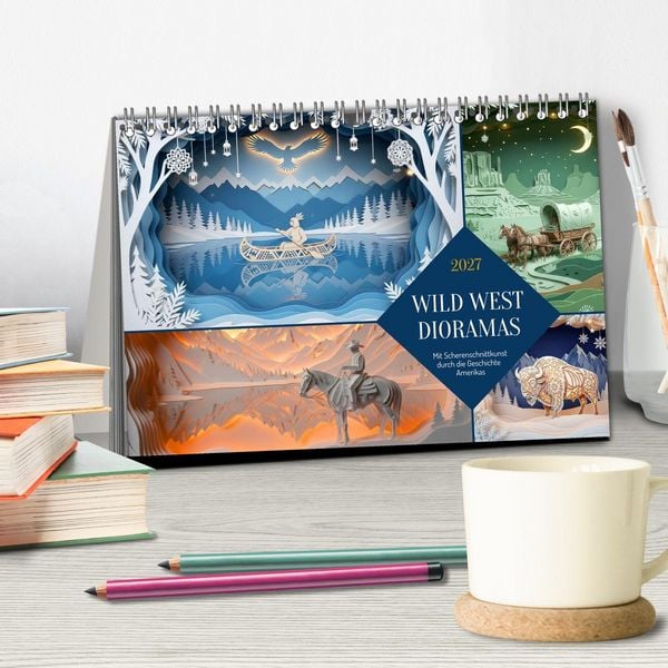 Produktbild: Wild West Dioramas (Tischkalender 2027 DIN A5 quer), CALVENDO Monatskalender
