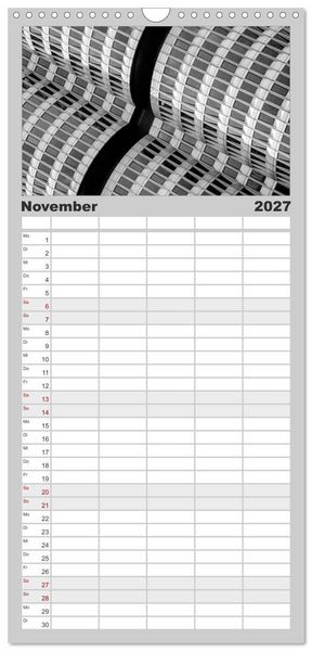 Produktbild: Familienplaner 2027 - Architektur - Fassaden im Detail 2027 mit 5 Spalten (Wandkalender, 21 x 45 cm) CALVENDO