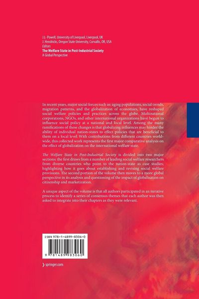 Produktbild: The Welfare State in Post-Industrial Society