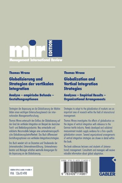 Produktbild: Globalisierung und Strategien der vertikalen Integration