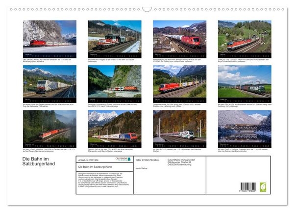 Produktbild: Die Bahn im Salzburgerland (Wandkalender 2026 DIN A2 quer), CALVENDO Monatskalender