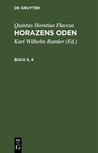 Produktbild: Horazens Oden. Buch 3, 4