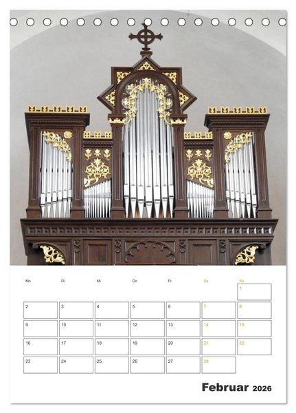 Produktbild: Orgeln zum Verlieben! (Tischkalender 2026 DIN A5 hoch), CALVENDO Monatskalender