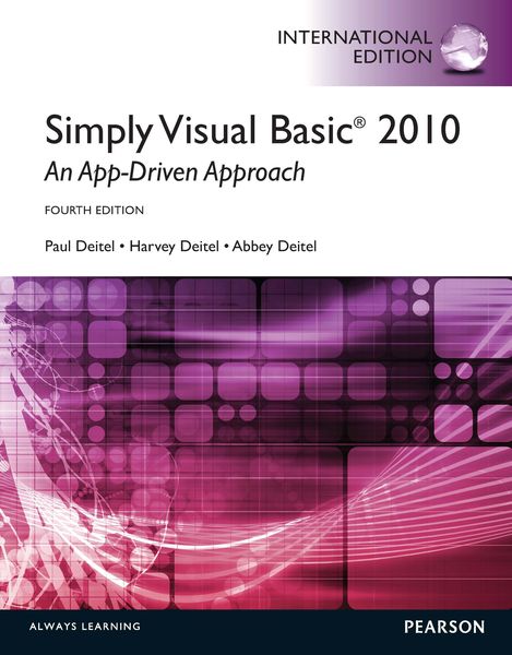 Produktbild: Simply Visual Basic 2010: An App-Driven Approach