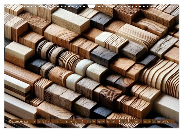 Produktbild: Faszination HOLZ - Strukturen (Wandkalender 2026 DIN A3 quer), CALVENDO Monatskalender