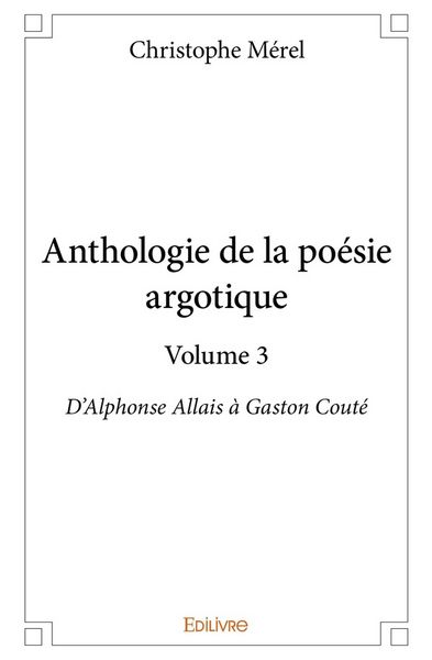 Produktbild: Anthologie de la poesie argotique