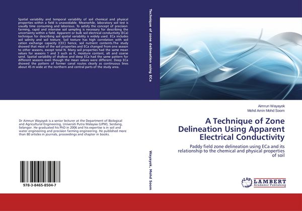 Produktbild: A Technique of Zone Delineation Using Apparent Electrical Conductivity