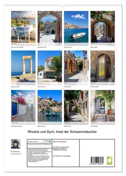 Produktbild: Rhodos und Symi, Insel der Schwammtaucher (hochwertiger Premium Wandkalender 2026 DIN A2 hoch), Kunstdruck in Hochglanz