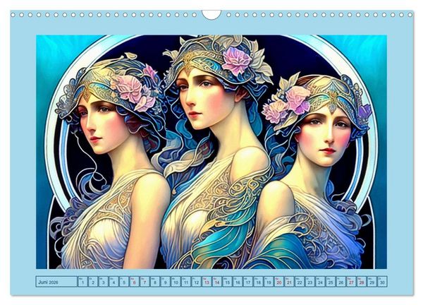 Produktbild: Art Deco Freundinnen (Wandkalender 2026 DIN A3 quer), CALVENDO Monatskalender
