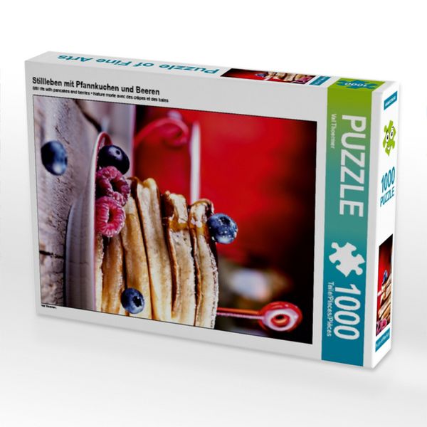 Produktbild: CALVENDO Puzzle Stillleben mit Pfannkuchen und Beeren | 1000 Teile Lege-Gr&ouml;&szlig;e 64x48cm Foto-Puzzle f&uuml;r gl&uuml;ckliche Stunden
