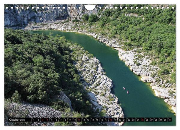 Produktbild: Ard&egrave;che, Grand Canyon Europas (Wandkalender 2026 DIN A4 quer), CALVENDO Monatskalender