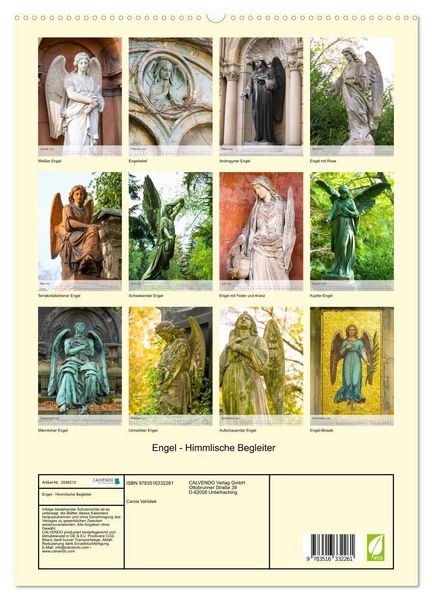 Produktbild: Engel - Himmlische Begleiter (hochwertiger Premium Wandkalender 2026 DIN A2 hoch), Kunstdruck in Hochglanz