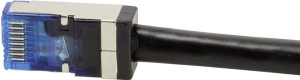 Produktbild: LogiLink CQ7093S RJ45 Patchkabel CAT 6a S/FTP 10.00 m Schwarz Geschirmt, UV-Best&auml;ndig, &Ouml;lbest&auml;ndig 1 St.
