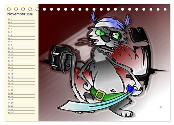 Produktbild: Alles f&uuml;r die Katz! Lustiger Katzen-Planer (Tischkalender 2026 DIN A5 quer), CALVENDO Monatskalender