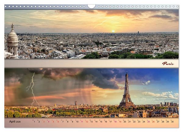 Produktbild: Europ&auml;ische Metropolen - Panoramen (Wandkalender 2026 DIN A3 quer), CALVENDO Monatskalender